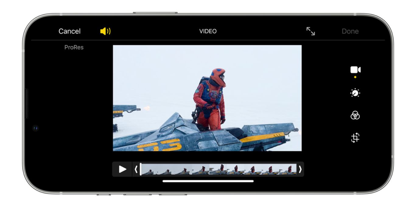 A ProRes video took with iPhone 13 Pro